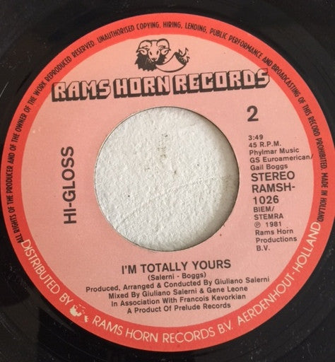 Hi-Gloss : You'll Never Know (7", Single)