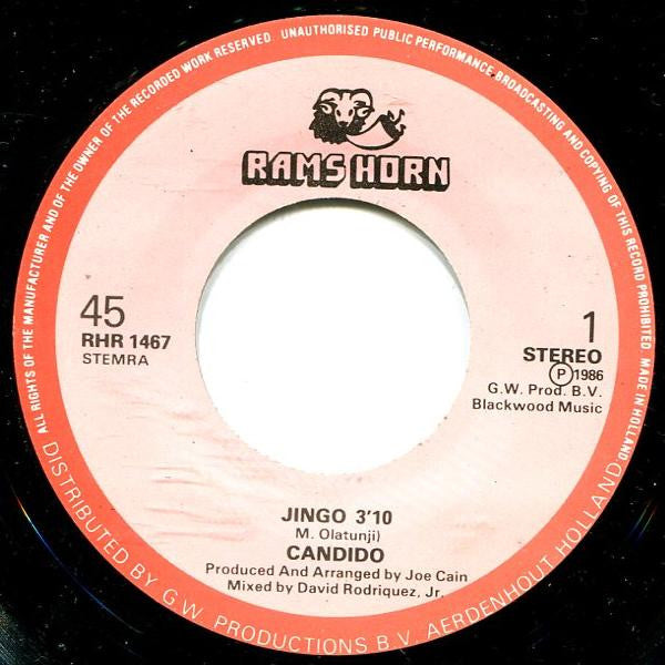 Candido : Jingo (7", Single, RE)