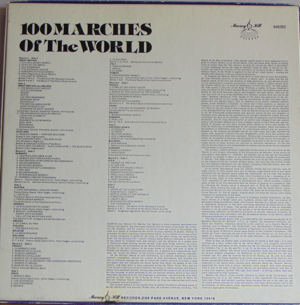 The Band Of The Grenadier Guards : 100 Marches Of The World (5xLP, Comp + Box)