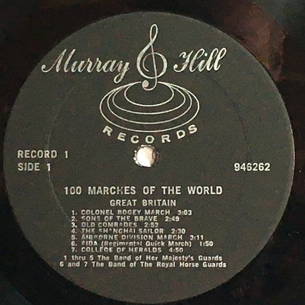 The Band Of The Grenadier Guards : 100 Marches Of The World (5xLP, Comp + Box)