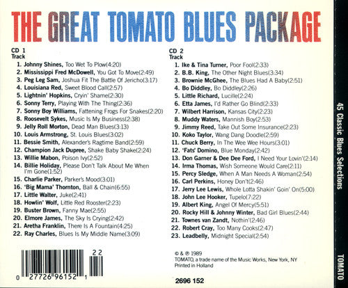 Various : The Great Tomato Blues Package (45 Classic Blues Selections) (2xCD, Comp)