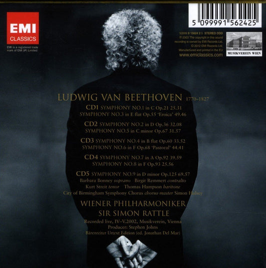 Beethoven* - Wiener Philharmoniker · Simon Rattle* : Symphonies (Box, Comp, RE + 5xCD)