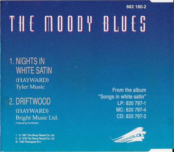 The Moody Blues : Nights In White Satin (CD, Single)
