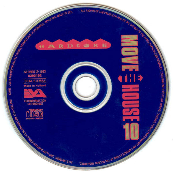 Various : Move The House 10 (Hardcore) (CD, Comp)