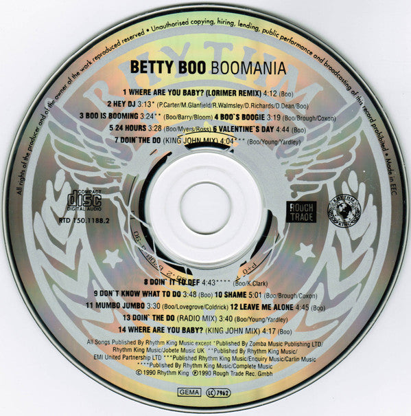 Betty Boo : Boomania (CD, Album)