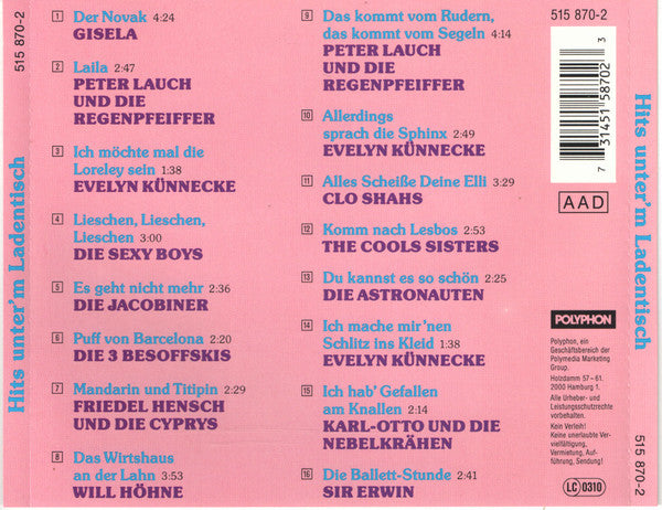 Various : Hits Unter'm Ladentisch (CD, Comp)