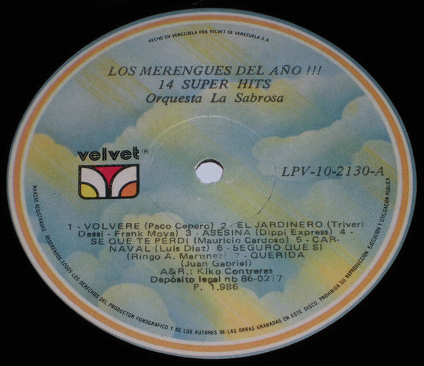 Orquesta La Sabrosa : Los Merengues Del Año - 14 Super Hits (LP, Album)