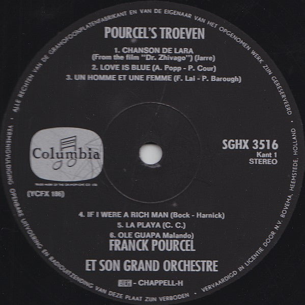 Franck Pourcel Et Son Grand Orchestre : Pourcel's Troeven (LP, Album, Gat)