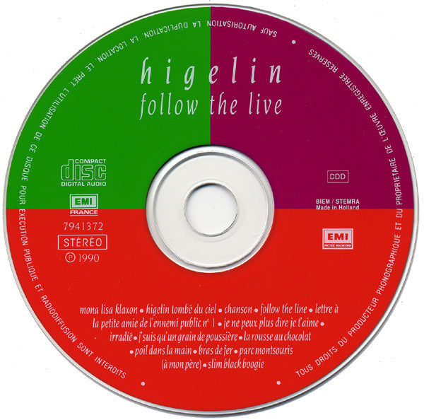 Jacques Higelin : Follow The Live (CD)
