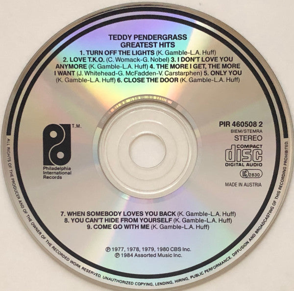 Teddy Pendergrass : Greatest Hits (CD, Comp)