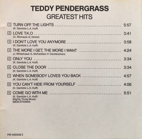 Teddy Pendergrass : Greatest Hits (CD, Comp)