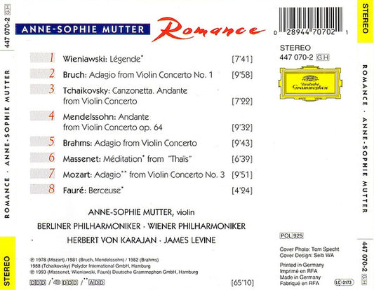 Anne-Sophie Mutter : Romance (CD, Comp)