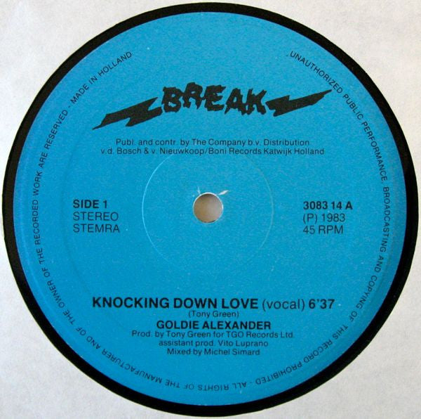 Goldie Alexander : Knocking Down Love (12")