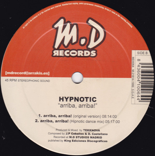 Hypnotic : Arriba Arriba ! (12")
