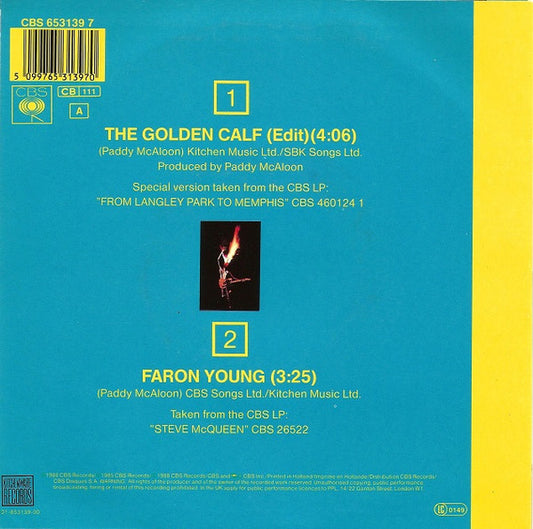 Prefab Sprout : The Golden Calf (7", Single)