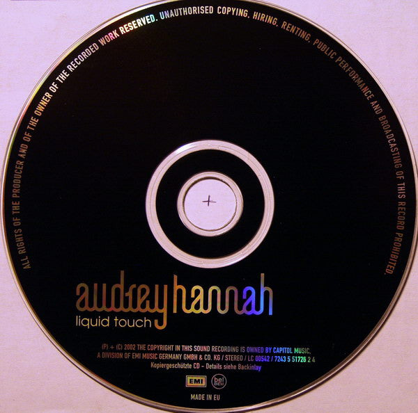 Audrey Hannah : Liquid Touch (CD, Maxi, Copy Prot., Enh)