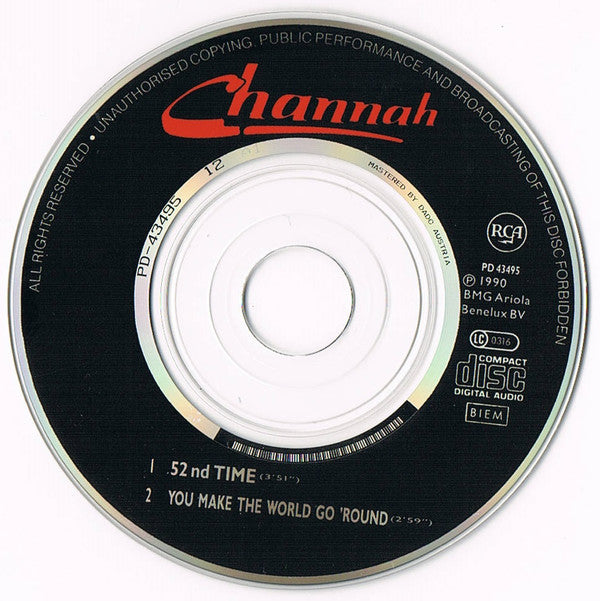 Channah : 52nd Time / You Make The World Go 'Round (CD, Mini, Single)