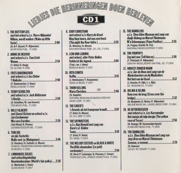 Various : 40 Hollandse Hits Uit De Vijftiger Jaren - Deel 2 (2xCD, Comp)