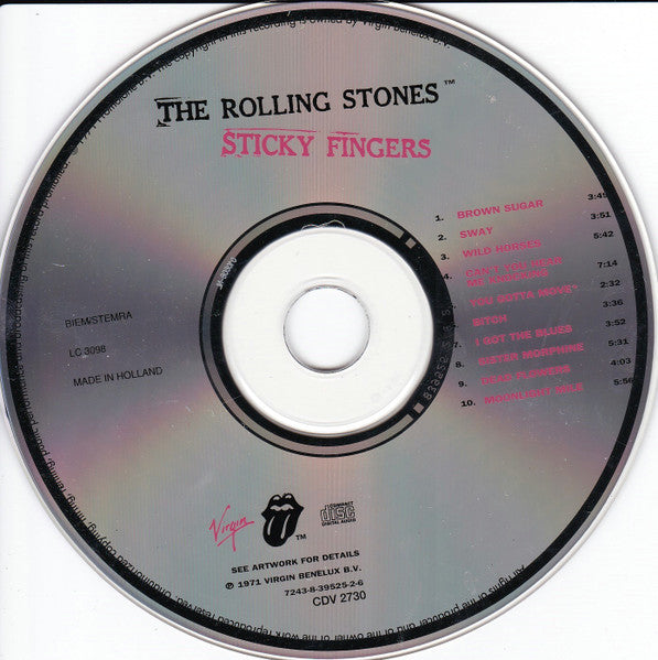 The Rolling Stones : Sticky Fingers (CD, Album, RE, RM, RP, Med)