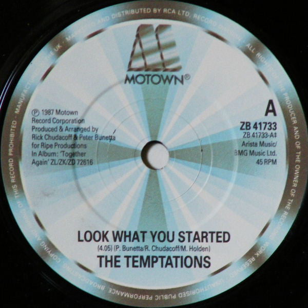 The Temptations : Look What You Started (7", Single)