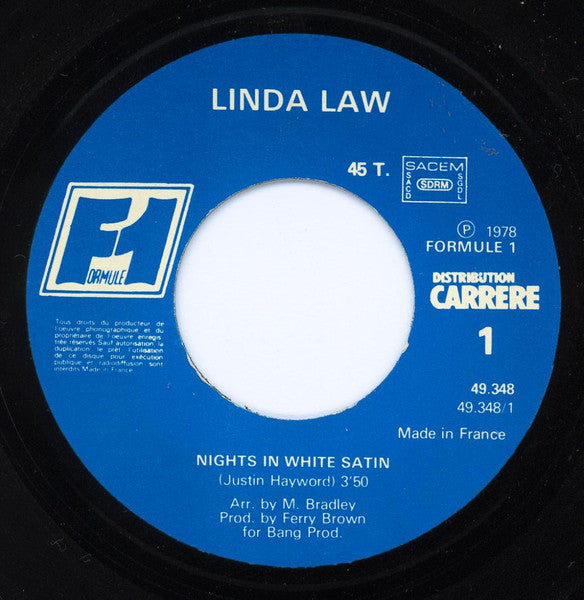 Linda Law : Nights In White Satin (7")