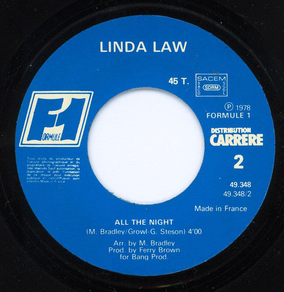Linda Law : Nights In White Satin (7")
