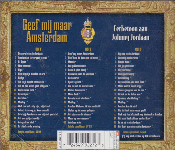 Johnny Jordaan : Geef Mij Maar Amsterdam - Eerbetoon Aan Johnny Jordaan (3xCD, Album, Comp)