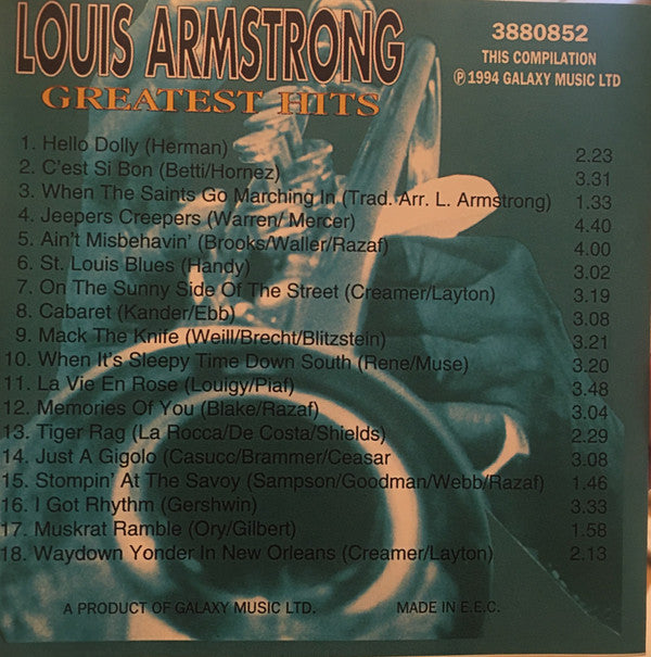 Louis Armstrong : Greatest Hits (CD, Comp)