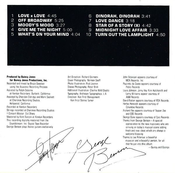 George Benson : Give Me The Night (CD, Album, RE, Tar)