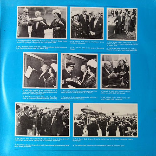 Robert Stolz, Wiener Symphoniker : An Der Schönen Blauen Donau - Een Muzikale Vlucht Naar Robert Stolz - Christening Of Second KLM Boeing 747B PH-BUB 'The Danube' At Schwechat Airport Near Vienna (LP, Album, Gat)