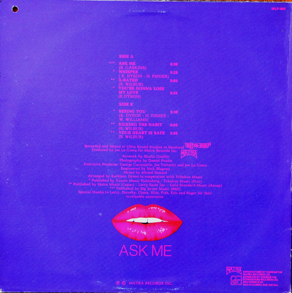 Carol Jiani : Ask Me (LP, Album)