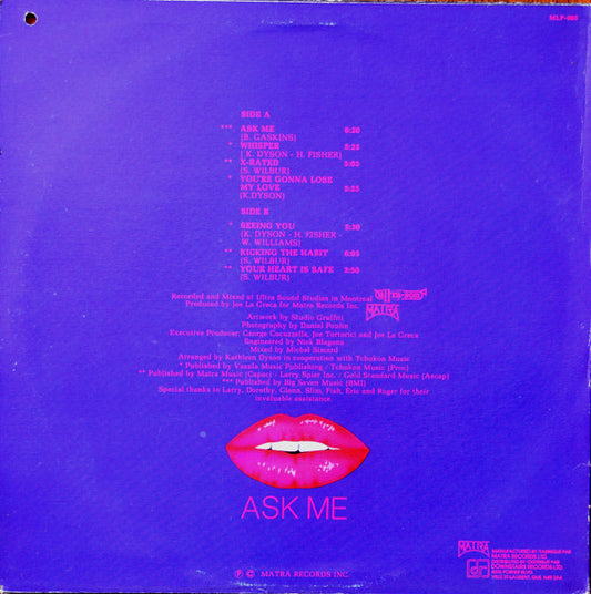 Carol Jiani : Ask Me (LP, Album)