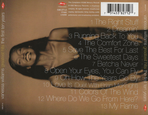 Vanessa Williams : Greatest Hits: The First Ten Years (CD, Comp)