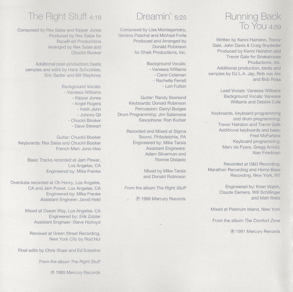 Vanessa Williams : Greatest Hits: The First Ten Years (CD, Comp)