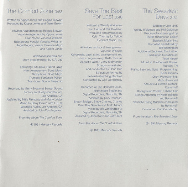 Vanessa Williams : Greatest Hits: The First Ten Years (CD, Comp)