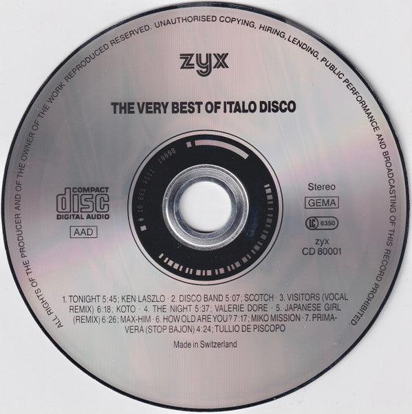 Various : The Very Best Of Italo Disco (CD, Comp)