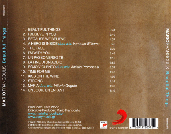 Mario Frangoulis : Beautiful Things (CD, Album)