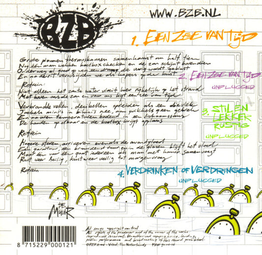 Band Zonder Banaan : Een Zee Van Tijd (CD, Single)