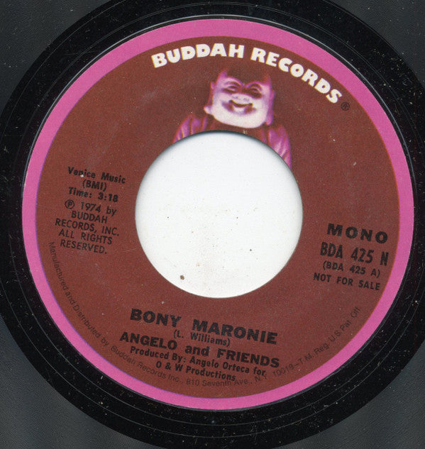 Angelo And Friends : Bony Maronie (7", Single, Mono, Promo, Styrene)