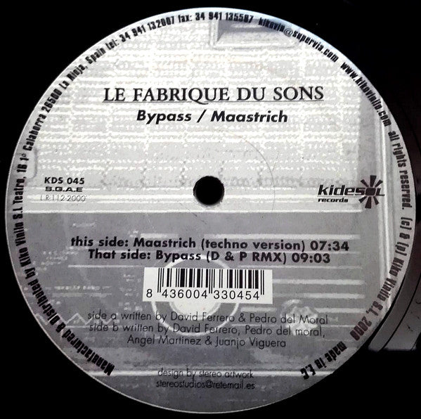 La Fabrique Du Son : Bypass / Maastrich (12")