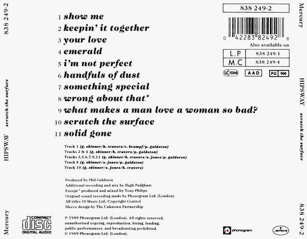 Hipsway : Scratch The Surface (CD, Album)
