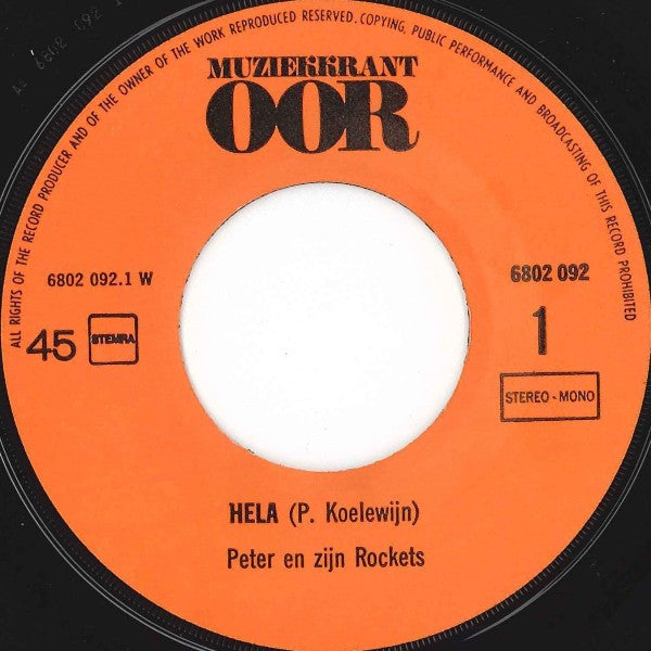 Peter Koelewijn & Zijn Rockets : Hela! / Connie (7", Single)