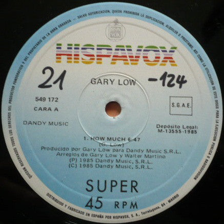Gary Low : How Much (12", Maxi)