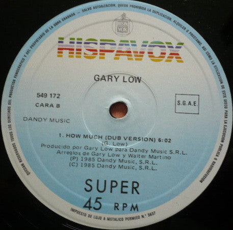 Gary Low : How Much (12", Maxi)