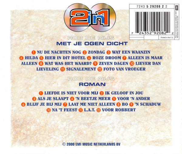 Rob de Nijs : Met Je Ogen Dicht / Roman (2xCD, Comp)