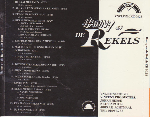 Hanny En De Rekels : Jij Laat Me Leven (CD, Album)