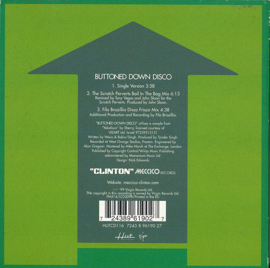 Clinton : Buttoned Down Disco (CD, Single)