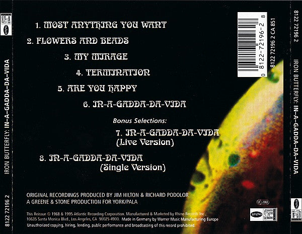 Iron Butterfly : In-A-Gadda-Da-Vida (CD, Album, RE, RM)