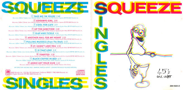 Squeeze (2) : Singles - 45's And Under (CD, Comp, RP)