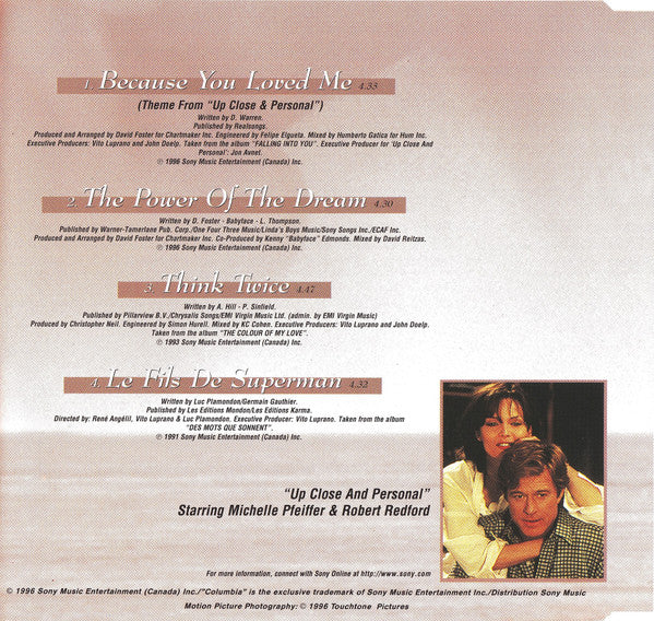 Céline Dion : Because You Loved Me (Theme From "Up Close & Personal") (CD, Maxi)